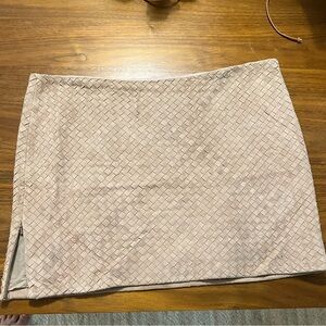 Haute hippie woven suede skirt